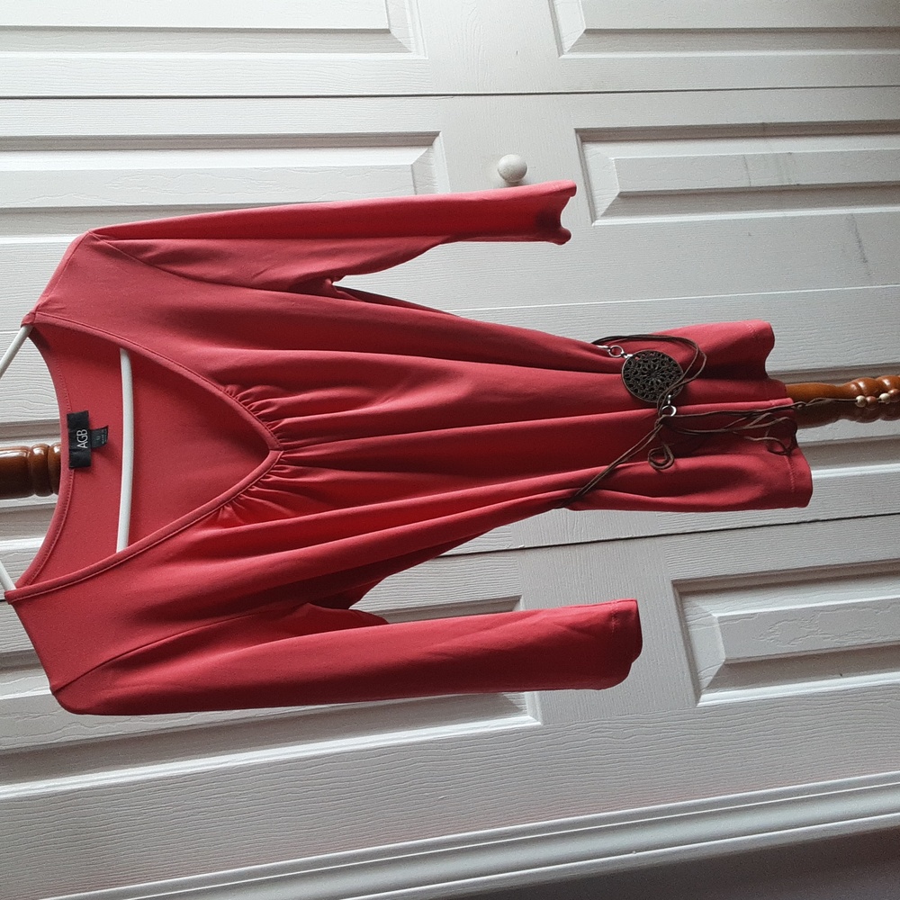 AGB orange blouse (tunic) size medium.